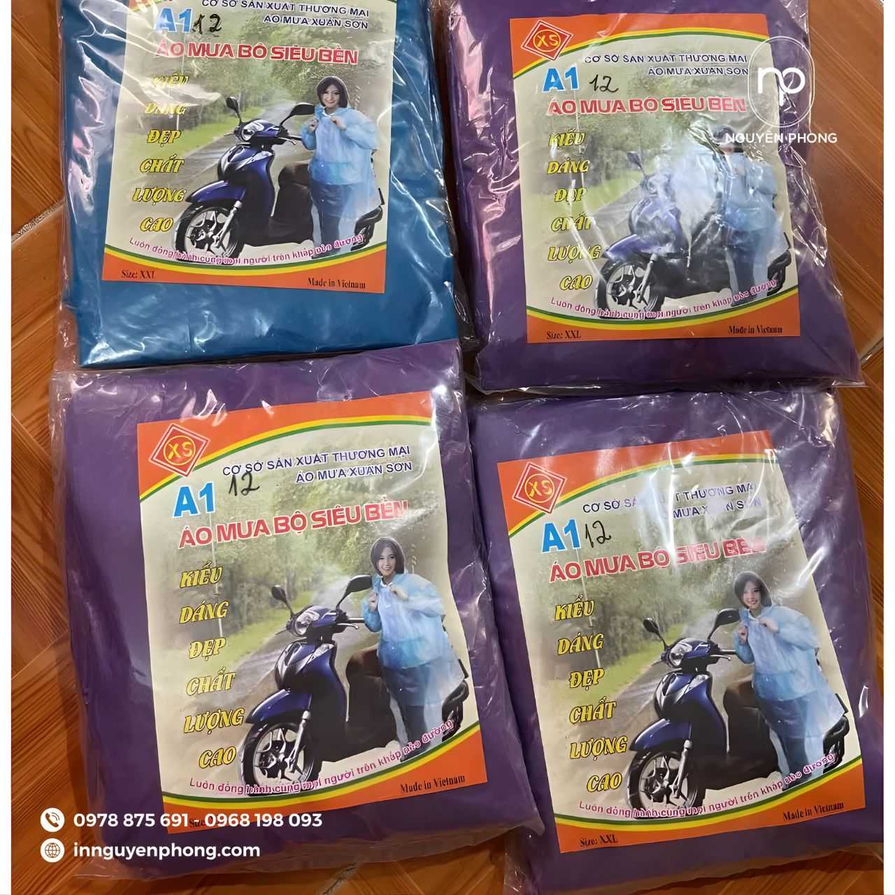 Tem áo mưa bộ cao cấp